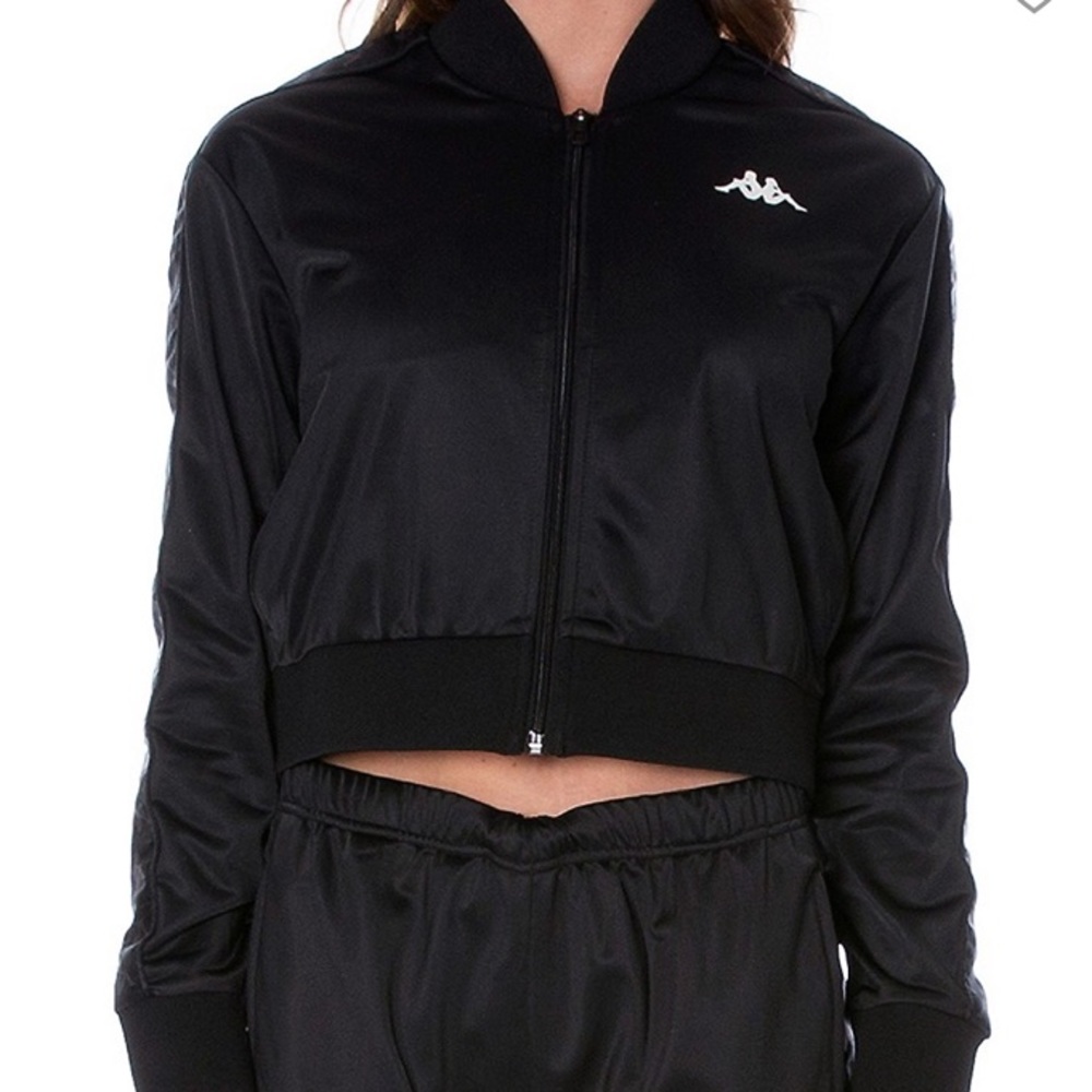 Kappa Logo-Tape Cropped Jacket